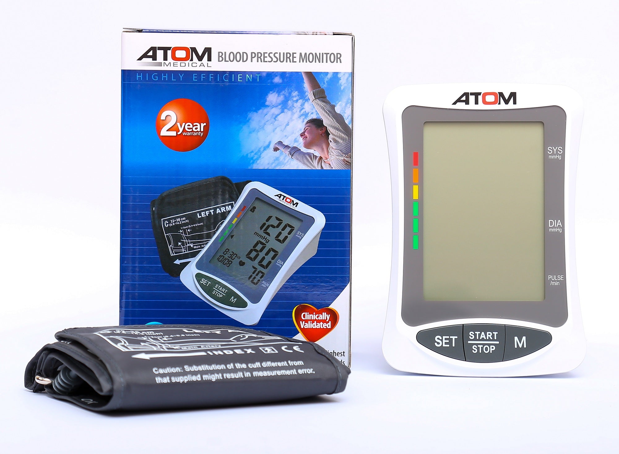 Atom AT 804 - Blood Pressure Monitor Upper Arm Accurate Digital BP Operator Machine - in Pakistan