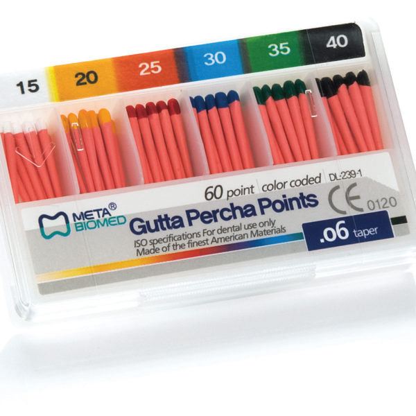 Meta BIOMED - Gutta Percha Points .04 Taper - Gutta Percha Points .06 Taper - Meta Biomed Gutta Percha Points in Pakistan - Meta BIOMED Products in Pakistan
