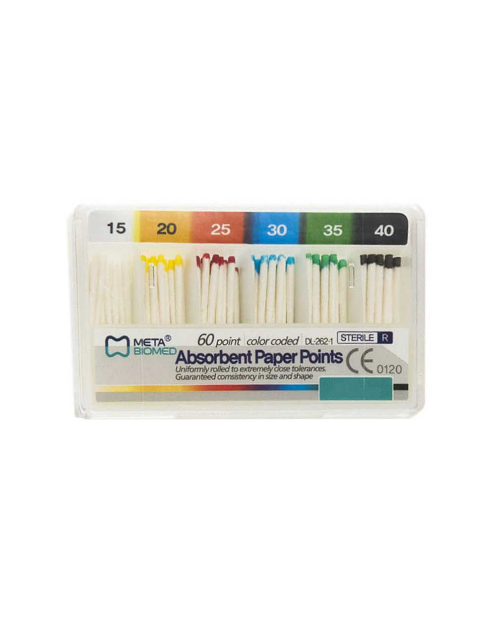 ABSORBENT PAPER POINTS - Meta BIOMED - 200 Pcs Per Pack - Meta Biomed Absorbent Paper points in Pakistan