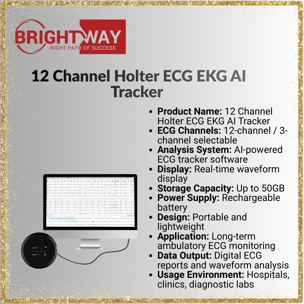 12 Channel Holter ECG EKG AI Tracker Seller in Pakistan