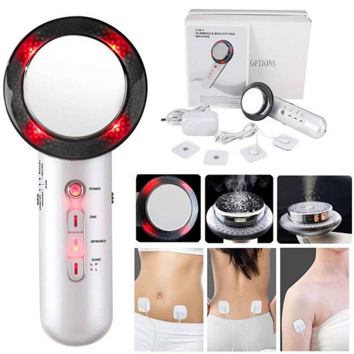 Ultrasonic 3 in 1 Cavitation EMS Slimming Massager | Fat Burner Cellulite Skin Care Infrared Fat Removal Therapy Beauty Apparatus |  EMS Slimming MassagerPrice In Pakistan