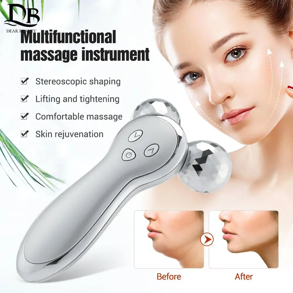 3D Roller V Face Lifting Massager Skin Firming - Wrinkle Removal Device