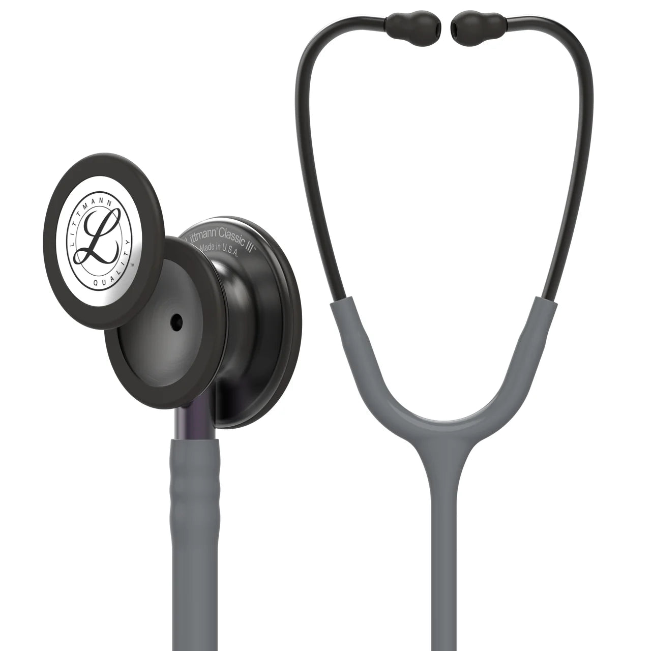 3M™ Littmann® Classic III™ Stethoscope - 5873 -  Smoke Gray Tube Black Finish Chestpiece 5873