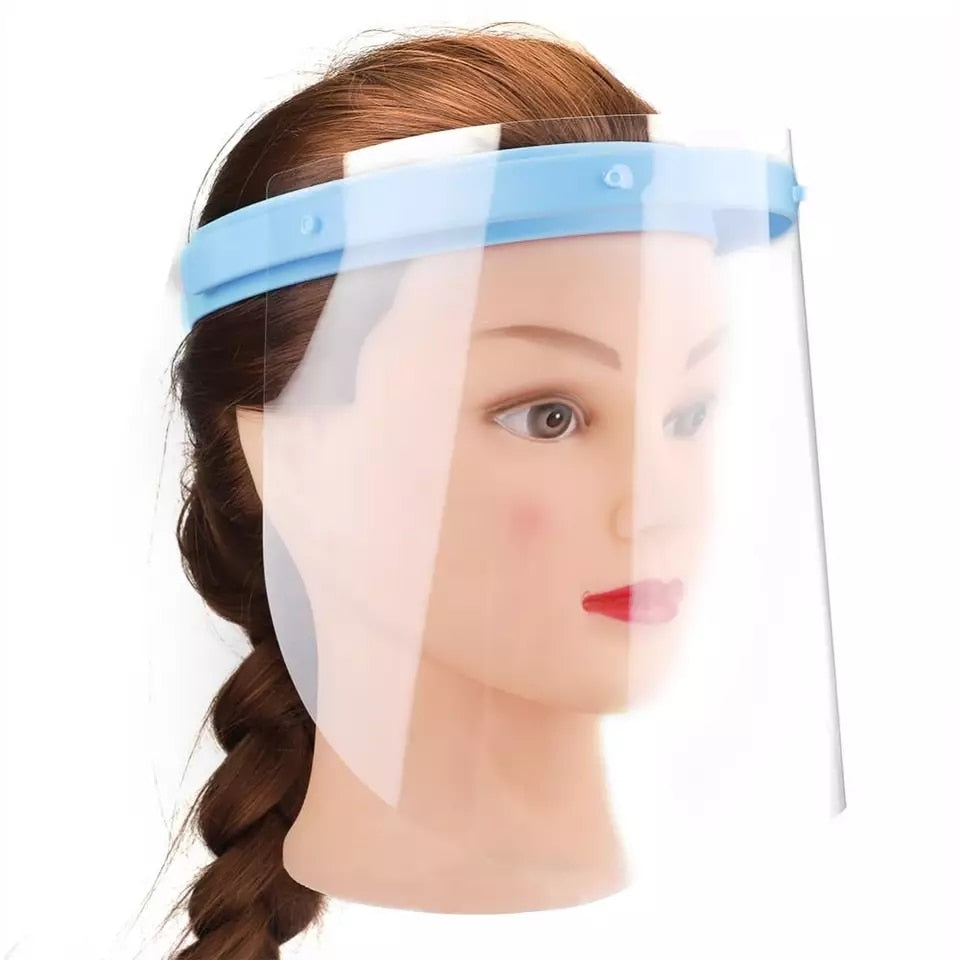 Face Shields - Ultra Clear Protective Full Face Shields to Protect Eyes, Nose, Mouth - Anti-Fog PET Plastic Sanitary Droplet Splash Guard