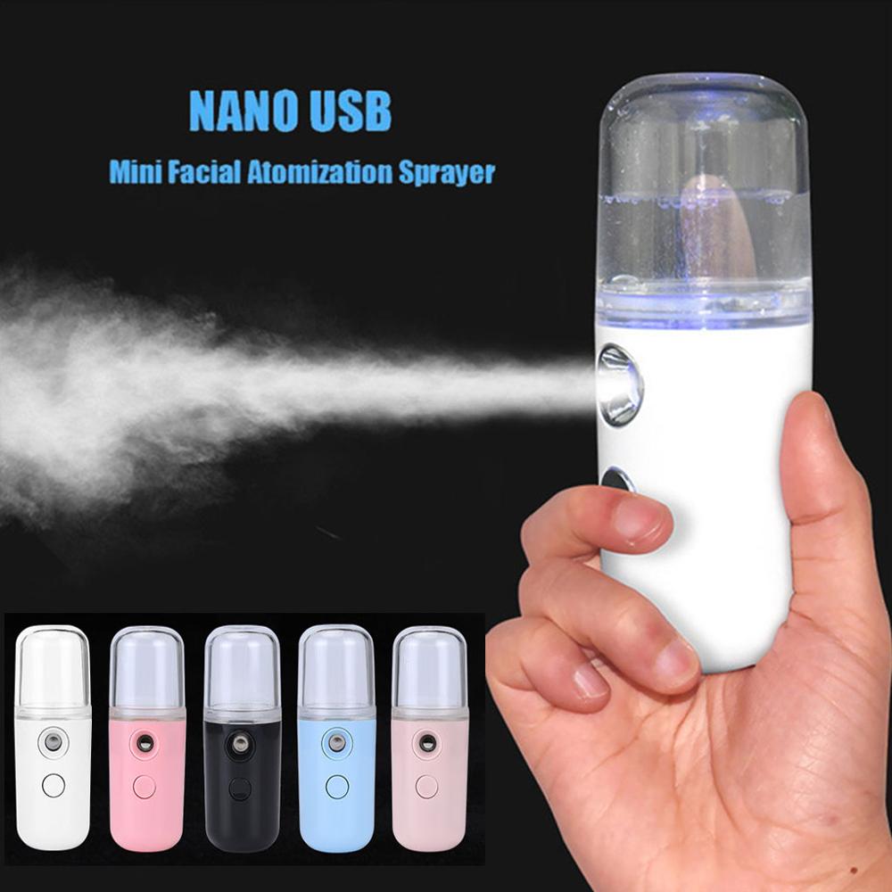 Portable Hydrating Sprayer Beauty Spray Apparatus Humidifier Rechargeable Nano Spray Hydrating Apparatus Cold Spray Apparatus - Mini Nano Handle Mist Spray Alcohol Nano Spray Portable Sanitizer Mini Alcohol Sprayer