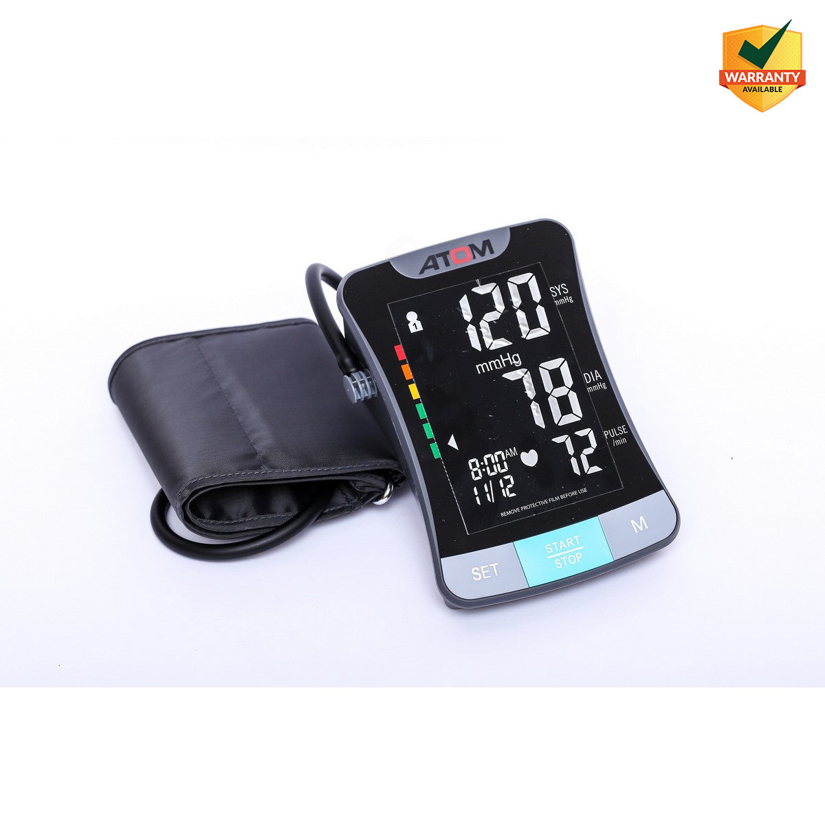 Atom Blood Pressure Monitor Upper Arm Accurate Digital BP Operator Machine for Home Use & Pulse