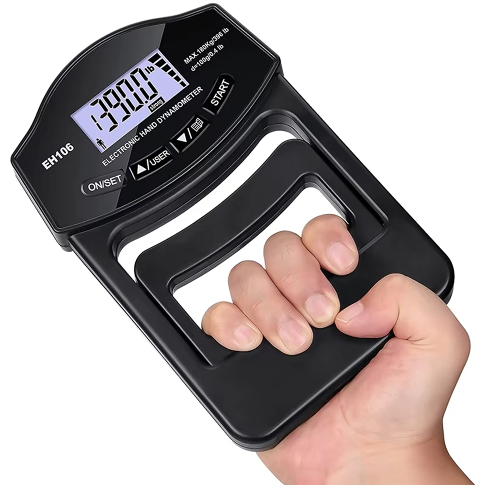 Digital Hand Dynamometer Grip Strength Tester LCD 396Lbs