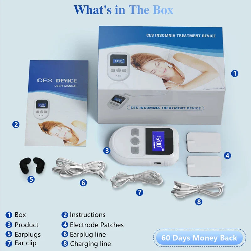KTS Sleep Aid Device 35 Levels - with Patches Insomnia Electrotherapy - Device CES Physical Therapy Migraine - Depression Relieve KTS Sleep Aid Device - price in Pakistan