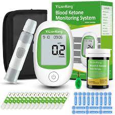 Blood Ketone Meter with Ketone Test Strip Lancets Ketone Monitor