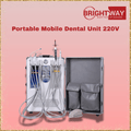 Portable Mobile Dental Unit 220V with Oil-Free Air Compressor