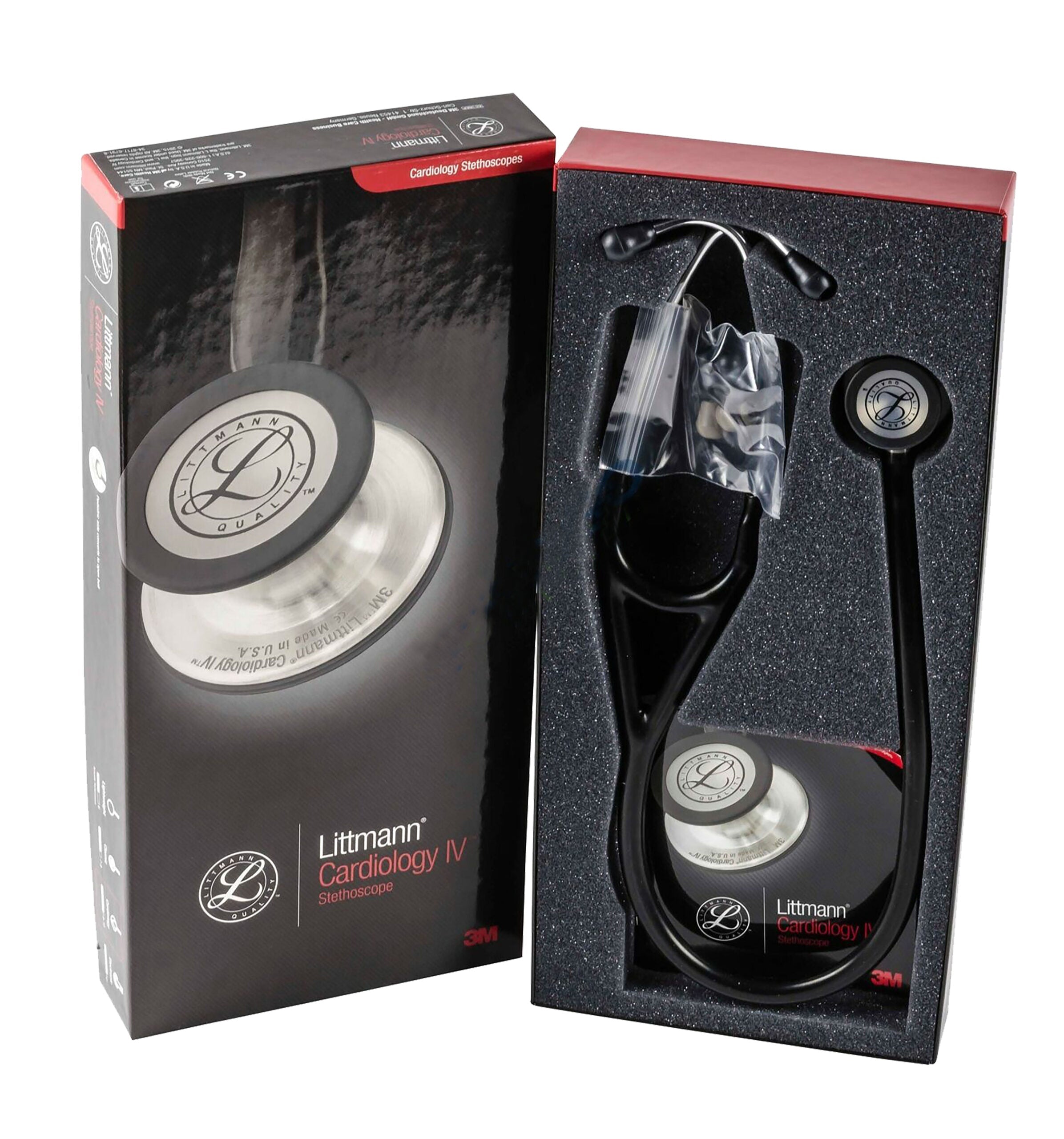 3M™ Littmann® Cardiology IV™ Diagnostic Stethoscope Black with Standard Finish Edition 6152