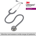 3M Littmann Classic III Monitoring Stethoscope - 5621 - Gray Tube with Standard Chest Piece