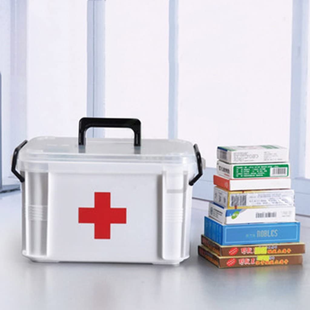 Medicine Storage Box - 1St Aid Box - Medical 1st Aid Storage Box - Plastic Body First Aid Box - Family Medicine Box/Family Emergency Kit Storage Box