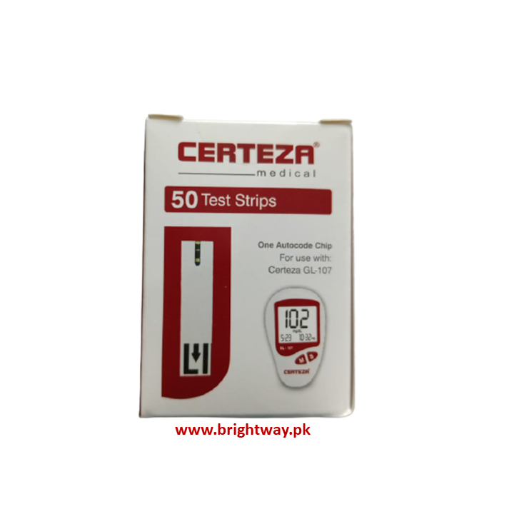 Certeza GL 107 Testing Strips - Vial Packed Glucose Test Strips For GL 107 Meter