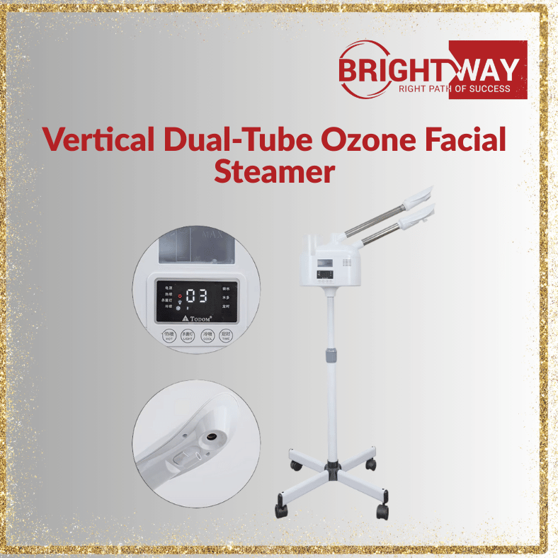 Vertical Dual-Tube Ozone Facial Steamer Deep Cleansing Seller Pakistan